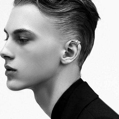 Earcuff Earring Piercing Hole Men Ear Cuff Cool Jewelry Punk Unusual Jewelry Cosplay Accessory Adjustable Earring Domineering Armor Ear Cuff in Saudi Arabia