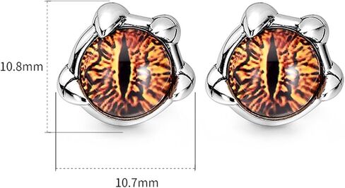 Devil's Eye Stud Earrings for Men - 4 Claw Design Unique Gothic Jewelry, Stainless Steel Cartilage Earrings, Edgy Punk Earrings for Women & Men, Hypoallergenic Trendy Gifts ER94 in Saudi Arabia