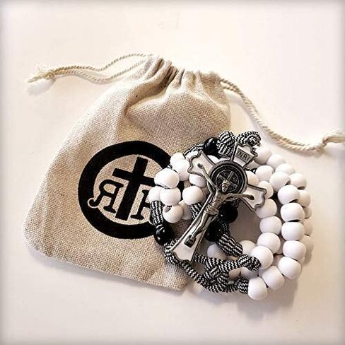 Rugged Rosaries® - Catholic Rosary - White Angel of God Paracord Rosary with Angel Wing in Saudi Arabia