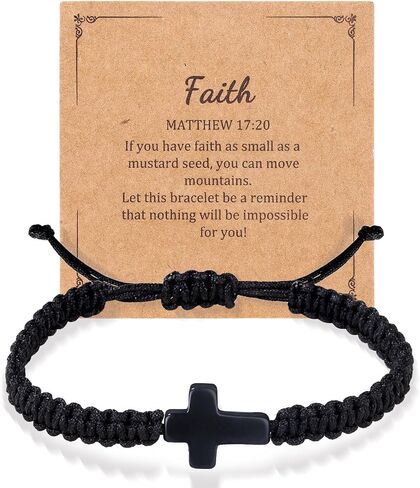 Christian Bracelets Gifts for Women Men,Religious Cross Bracelet Gifts for Mom/Daughter/Son/Friend/Him/Her,Inspirational Birthday Faith Based Jewelry Stocking Stuffers Gifts in Saudi Arabia