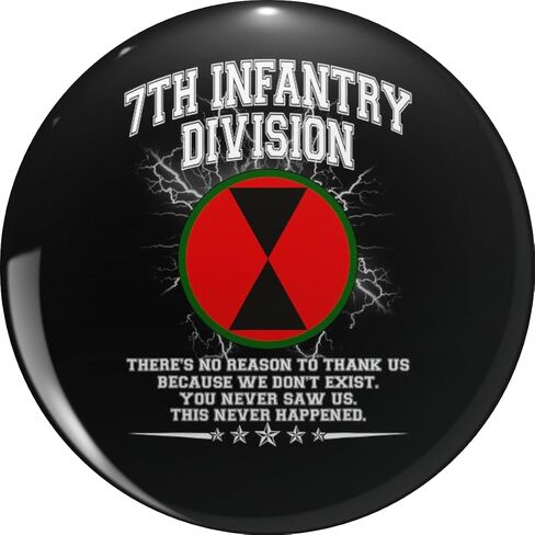 7th Infantry Division There's No Reason To Thank Us Metal Lapel Hat Pin Tie Tack Pinback 0.75" in Kuwait