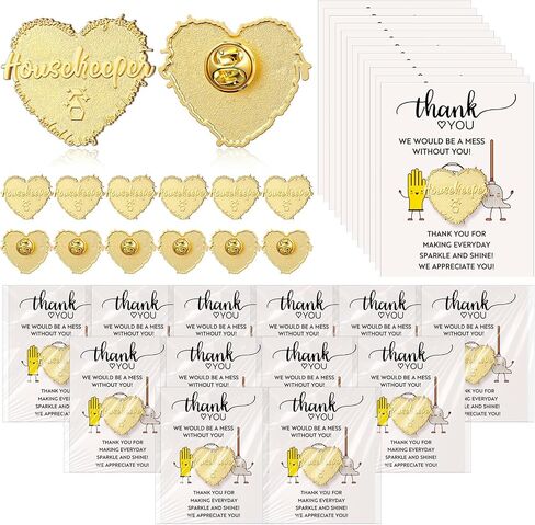 Tondiamo Volunteer Social Worker Appreciation Gift Bulk Lapel Pin with Thank You Card Inspirational Gift for Employee Staff in Saudi Arabia
