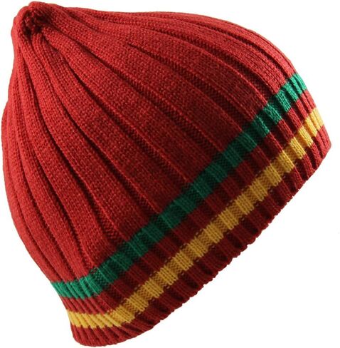 RW Rasta Knit Ribbed Beanie in Saudi Arabia