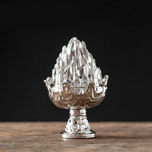 Silver Mini Incense Burner Stove,Zen Boshan Incense Burner Home,Copper Mountain Statue,Vintage Burner Charcoal Stove for Home Decoration Room Tea House and Holders in Kuwait
