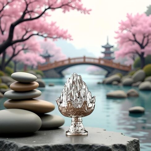 Silver Mini Incense Burner Stove,Zen Boshan Incense Burner Home,Copper Mountain Statue,Vintage Burner Charcoal Stove for Home Decoration Room Tea House and Holders in Kuwait