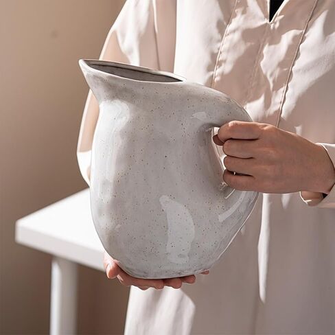 مزهريات Wabi-sabi مزهرية سيراميك كلاسيكية طراز Wabi-sabi زجاجة فنية راقية مناسبة لوضع المزهرية في غرفة المعيشة بالمنزل ومزهرية سطح المكتب in Kuwait