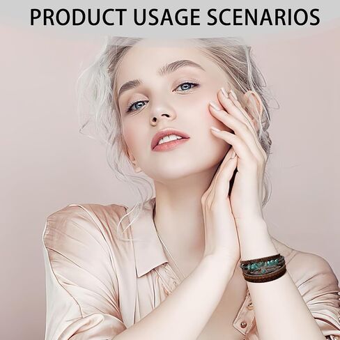 4PCS Bohemian Western Jewelry for Women Set,Western Necklaces for Women,Turquoise Vintage country earrings and Cuff Bangle Bracelet,on Special Occasions or Daily Wear in Saudi Arabia