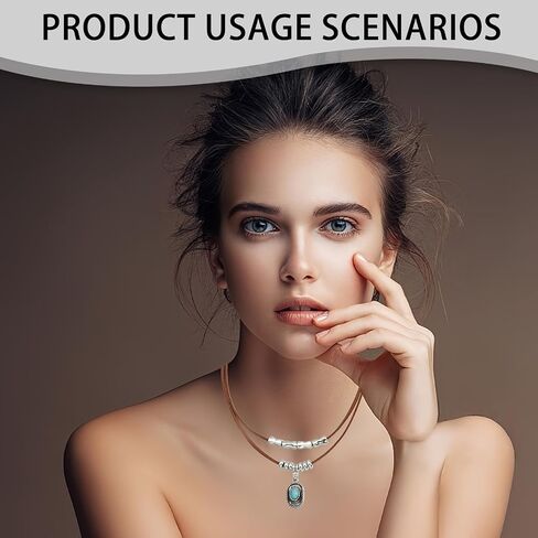 4PCS Bohemian Western Jewelry for Women Set,Western Necklaces for Women,Turquoise Vintage country earrings and Cuff Bangle Bracelet,on Special Occasions or Daily Wear in Saudi Arabia