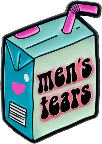 Men’s Tear Box Sarcastic Feminist Dark Humor Enamel Pin, Women Empowerment Pin Brooch, Funny Sarcasm Girl Power Brooch Badge, Funny Feminism Gift For Sassy Strong Girl Boss Women, Ironic Humor Quote Badges, Sarcastic Feminine Jewelry Accessory in Kuwait