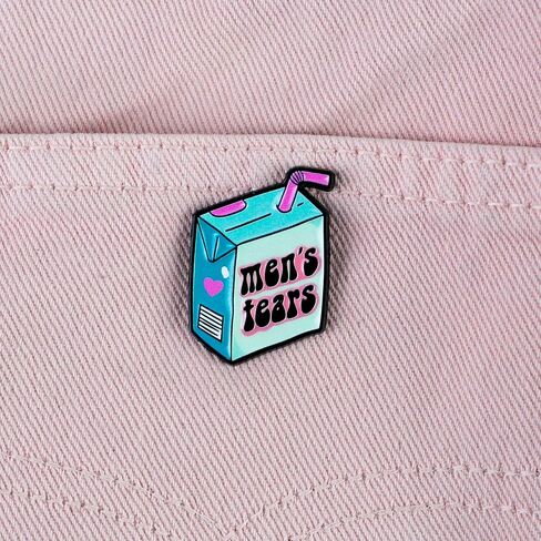 Men’s Tear Box Sarcastic Feminist Dark Humor Enamel Pin, Women Empowerment Pin Brooch, Funny Sarcasm Girl Power Brooch Badge, Funny Feminism Gift For Sassy Strong Girl Boss Women, Ironic Humor Quote Badges, Sarcastic Feminine Jewelry Accessory in Kuwait