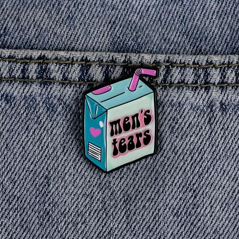 Men’s Tear Box Sarcastic Feminist Dark Humor Enamel Pin, Women Empowerment Pin Brooch, Funny Sarcasm Girl Power Brooch Badge, Funny Feminism Gift For Sassy Strong Girl Boss Women, Ironic Humor Quote Badges, Sarcastic Feminine Jewelry Accessory in Kuwait