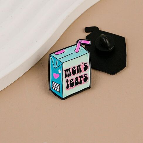 Men’s Tear Box Sarcastic Feminist Dark Humor Enamel Pin, Women Empowerment Pin Brooch, Funny Sarcasm Girl Power Brooch Badge, Funny Feminism Gift For Sassy Strong Girl Boss Women, Ironic Humor Quote Badges, Sarcastic Feminine Jewelry Accessory in Kuwait
