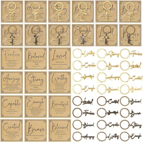 Tondiamo Christian Keychain Bulk Religious Bible Verse Cards Positive Inspirational Gift for Women Men Church Pastor Fathers in Kuwait