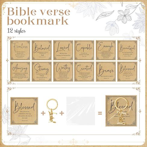 Tondiamo Christian Keychain Bulk Religious Bible Verse Cards Positive Inspirational Gift for Women Men Church Pastor Fathers in Kuwait