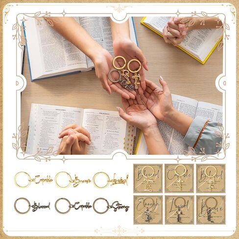Tondiamo Christian Keychain Bulk Religious Bible Verse Cards Positive Inspirational Gift for Women Men Church Pastor Fathers in Kuwait