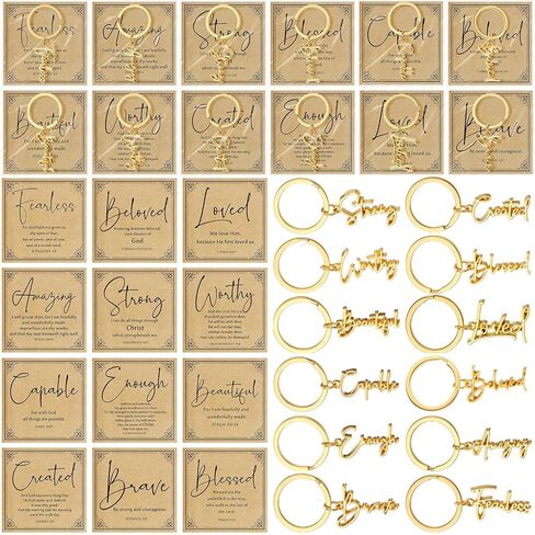 Tondiamo Christian Keychain Bulk Religious Bible Verse Cards Positive Inspirational Gift for Women Men Church Pastor Fathers in Kuwait