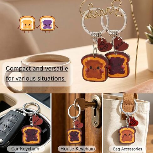 Best Friend Keychain Friendship Gifts For Women Bff Funny Matching Keychains For Friends Couples Birthday Anniversary Cute Couples Keychain Gift You'Re The Peanut Butter To My Jelly in Kuwait