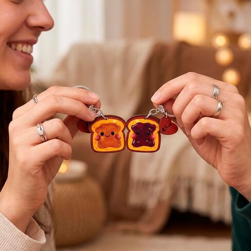 Best Friend Keychain Friendship Gifts For Women Bff Funny Matching Keychains For Friends Couples Birthday Anniversary Cute Couples Keychain Gift You'Re The Peanut Butter To My Jelly in Kuwait