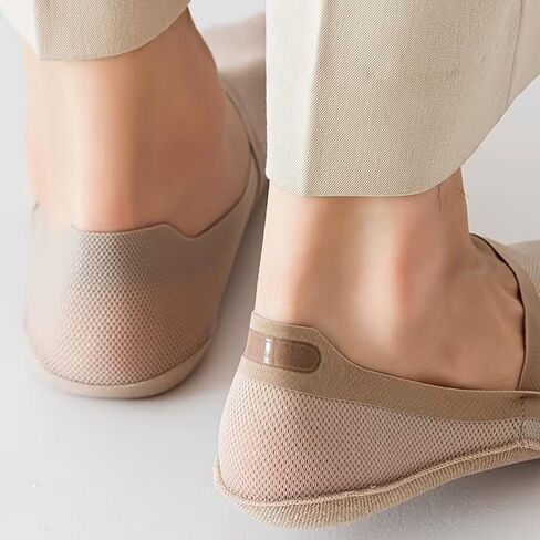 No-Show Liner Socks Breathable Mesh Low-Cut Non-Slip Heel Lightweight Socks For Casual Office Wear 4 Pairs in Kuwait