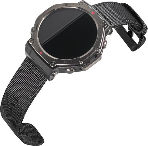 SMITHA Upgraded Glossy Nylon Watch Band Compatible with T-Rex Series (T-Rex/T-Rex PRO/T-Rex 2/T-Rex 3/T-Rex 3 PRO (44/48mm)/T-Rex Ultra 1/2) - Military-Grade Non-Taper Watch Strap with Secure Tang Buckle in Saudi Arabia