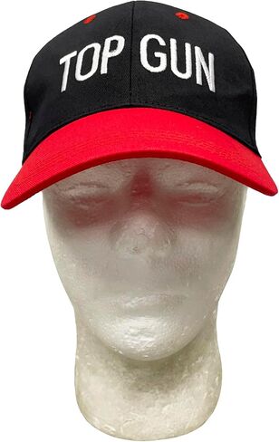 Top Gun Baseball Cap - Top Sales Gun of The Month - Adam Demamp Costume - Embroidered Black and Red Hat - Comedy TV Show Gift in Saudi Arabia