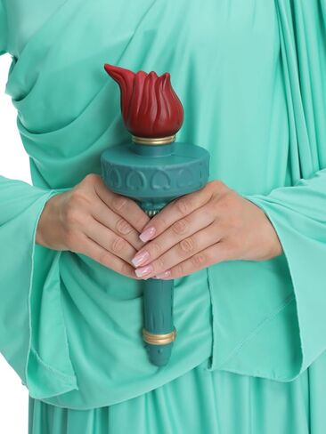 GRAJTCIN Women's Statue of Liberty Costume Lady Liberty Costume with Crown Adult Independence Day Halloween Party Outfit in Kuwait