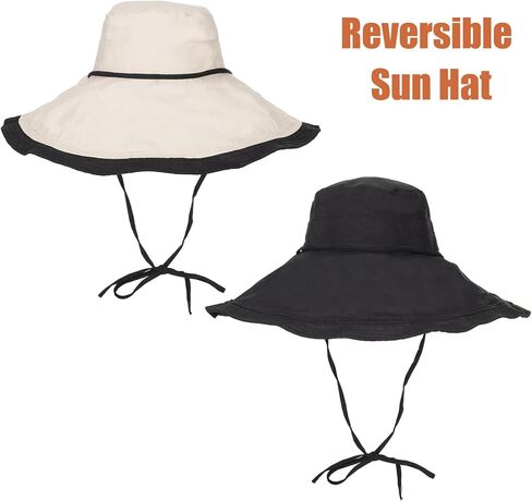 Large Brim Sun Hats for Women UV Protection Summer Beach Hat Foldable Outdoor Bucket Hat in Kuwait