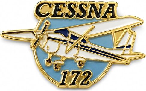 Cessna 172 Skyhawk Airplane Lapel Pin, 1.5 Inch Metal Hat Pin, Aviation Collector Pin for Hats Shirts Jackets in Kuwait