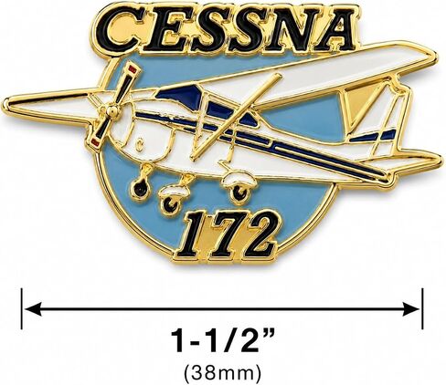 Cessna 172 Skyhawk Airplane Lapel Pin, 1.5 Inch Metal Hat Pin, Aviation Collector Pin for Hats Shirts Jackets in Kuwait