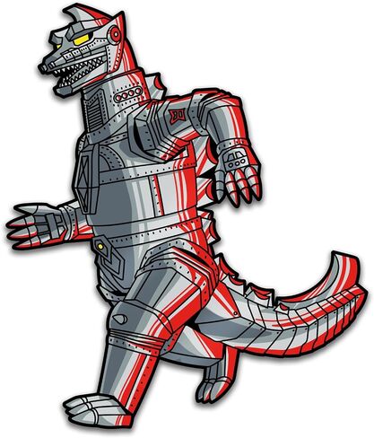 Mecha Godzilla Showa Era XL Augmented Reality Collectors Enamel Pin by PINFINITY! Ltd Edition Gojira Pins with Interactive Digital Activation to Collect, Share, Swap and Wear! in Saudi Arabia