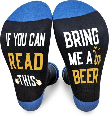 If You Can Read This Funny Socks, Novelty Beer Gifts For Men Dad Father Husband Grandpa, Funny Gifts Ideas For Fathers Day Birthday, Anniversary, Christmas, B01 in Saudi Arabia