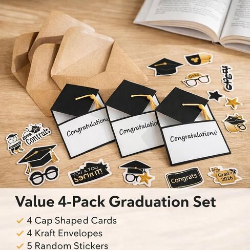 Jxueych Graduation 2025 Money Holder Congratulations Card with Envelope | Cap & Tassel Design | Congrats Gift for Graduate in Saudi Arabia