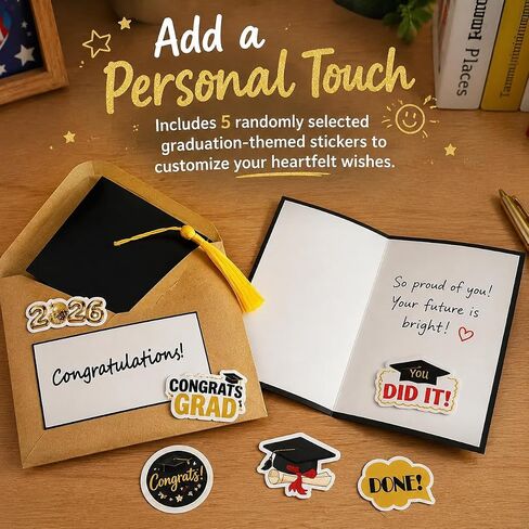 Jxueych Graduation 2025 Money Holder Congratulations Card with Envelope | Cap & Tassel Design | Congrats Gift for Graduate in Saudi Arabia