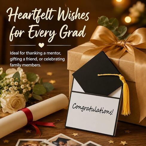 Jxueych Graduation 2025 Money Holder Congratulations Card with Envelope | Cap & Tassel Design | Congrats Gift for Graduate in Saudi Arabia