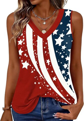 Blingfit Tank Top for Women Summer Sleeveless Tops V Neck Loose Fit Pleated Shirts Dressy Casual Basic Tees 2026 in Saudi Arabia