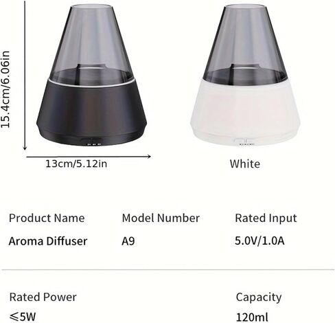 Essential Oil Diffuser, Luxury-Style Aromatherapy Diffuser with Candlelight Night Light Effect, Ultrasonic Cool Mist Humidifier, Remote Control Function, Suitable for Home Living Room and Office in Saudi Arabia