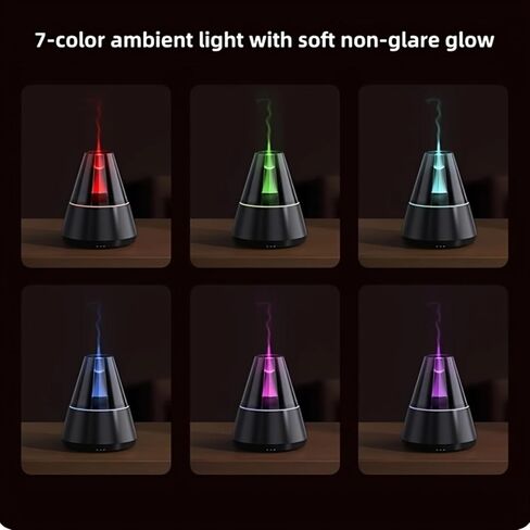 Essential Oil Diffuser, Luxury-Style Aromatherapy Diffuser with Candlelight Night Light Effect, Ultrasonic Cool Mist Humidifier, Remote Control Function, Suitable for Home Living Room and Office in Saudi Arabia