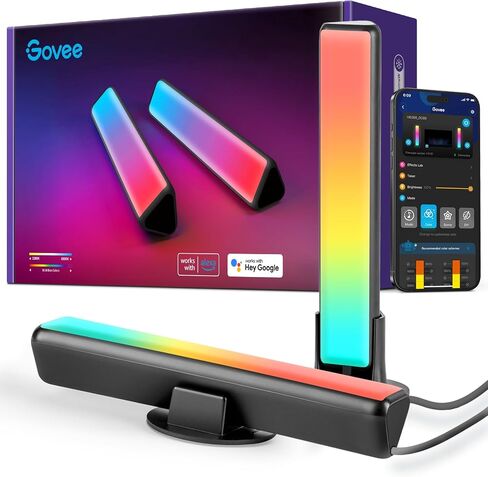 Govee Smart LED Light Bars, Work with Alexa and Google Assistant, RGBICWW WiFi TV Backlights with Scene and Music Modes for Gaming, Pictures, PC, Room Decoration in Kuwait
