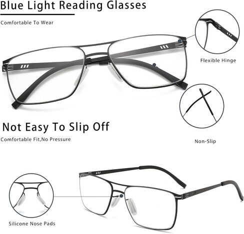 Viseng Photochromic Aviator Reading Glasses for Men and Women Metal Ultralight Flexible Anti Glare UV Ray Filter Readers in Saudi Arabia