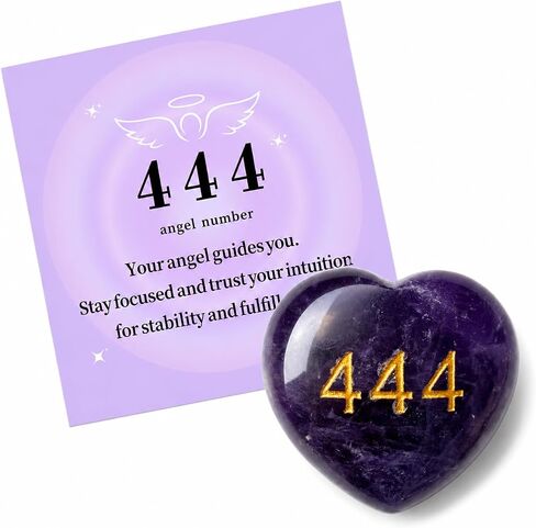 Rose Quartz 444 Angel Number Heart Stone – Unconditional Love Crystal for Healing | Reiki Palm Stone | Mother’s Day & Birthday Gift for Her in Saudi Arabia