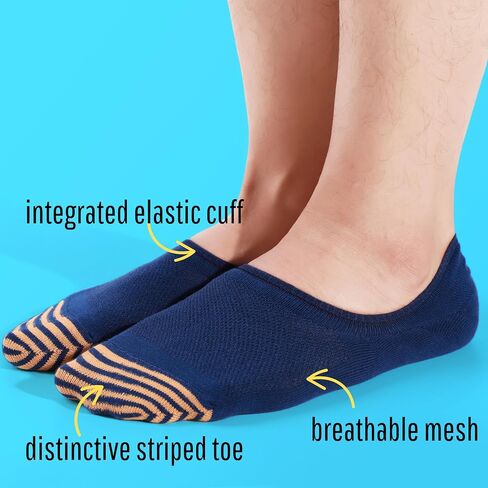 No Show Socks for Men 6 Pack,Non Slip Cotton Low Cut Short Socks for Sneaker Loafer Running in Saudi Arabia