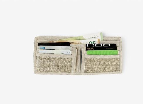manakamana Hemp Wallet, Natural Beige, Eco Material, Compact Bifold Design in Saudi Arabia
