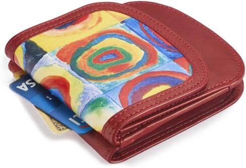 Taxi Wallet® TW04-KANDINSKY - Soft Leather - Compact, Front Pocket Folding Wallet - For Cards, Coins, Bills, ID (Men & Women) in Saudi Arabia