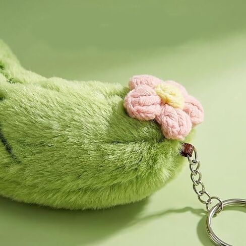 Aoekaff Funny Plush Pickle Keychain Soft Cucumber Charm for Adults Quirky Desk Pet Stress Relief Fidget Unique Novelty Gift for Coworkers Friends & Pickle Lovers in Kuwait