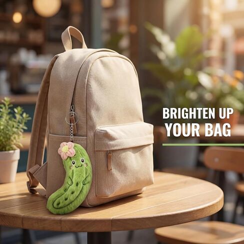 Aoekaff Funny Plush Pickle Keychain Soft Cucumber Charm for Adults Quirky Desk Pet Stress Relief Fidget Unique Novelty Gift for Coworkers Friends & Pickle Lovers in Kuwait