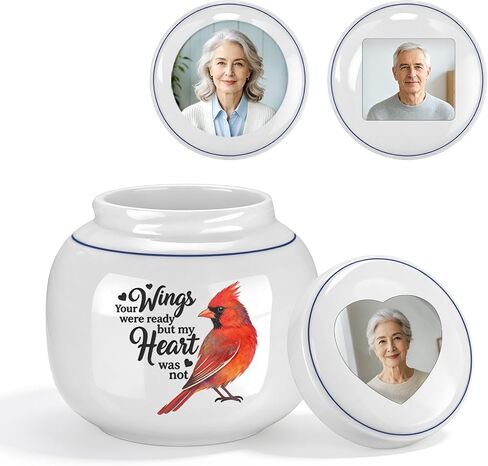 SOITIS Mini Urn for Human Ashes 3.39 Inches Ceramic Urn Small Urn for Human Ashes Keepsake, Sharing Urns Memorial Holder Decorative Urn, Mini Urn for Ashes Urns for Women Men in Saudi Arabia