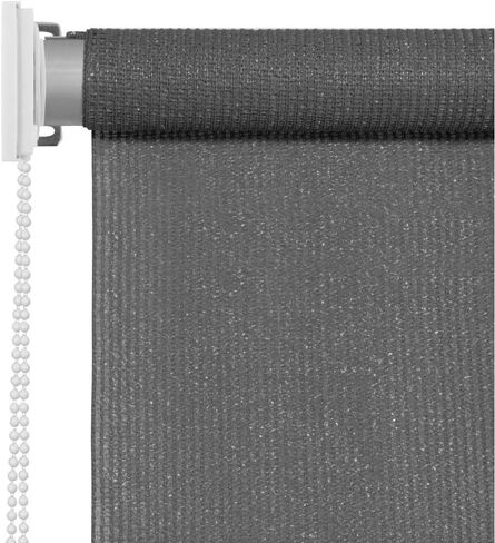 Zlink 2 Pack Outdoor Patio Roller Shades, 118" W x 79" L Roll Up Patio Shade, Sun Shades for Porch Balcony Backyard Gazebo Pergola, Fade Resistant & Easy Clean Gray in Saudi Arabia