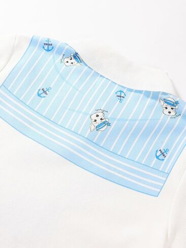 Girls Tennis Dress Dog Print Short Sleeve Polo Dress Summer Pleated School Uniform Dress for Teens 5-15Y in Saudi Arabia