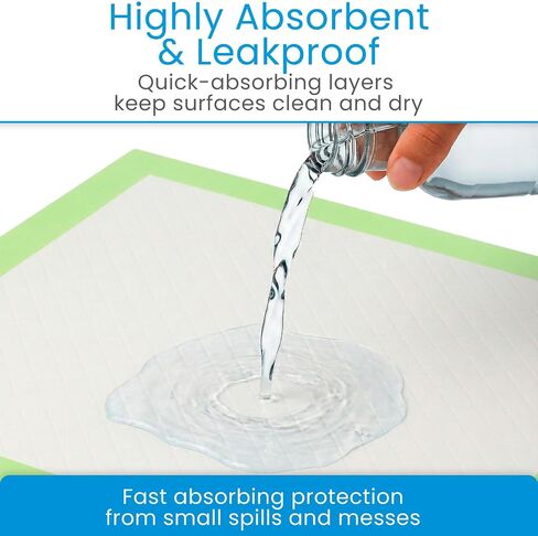Sures Disposable Bed Pads for Adults - (17" x 24", 100 Count) - Incontinence Underpads with Superior Absorbency - Pee Pad for Elderly - Furniture & Surface Protection in Saudi Arabia