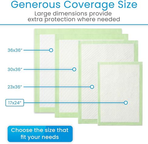Sures Disposable Bed Pads for Adults - (17" x 24", 100 Count) - Incontinence Underpads with Superior Absorbency - Pee Pad for Elderly - Furniture & Surface Protection in Saudi Arabia